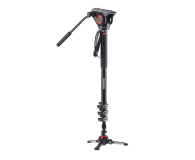 Manfrotto Monopod Video XPRO 4 sekc. + głowica 500PLONG - 1282639 - zdjęcie 1